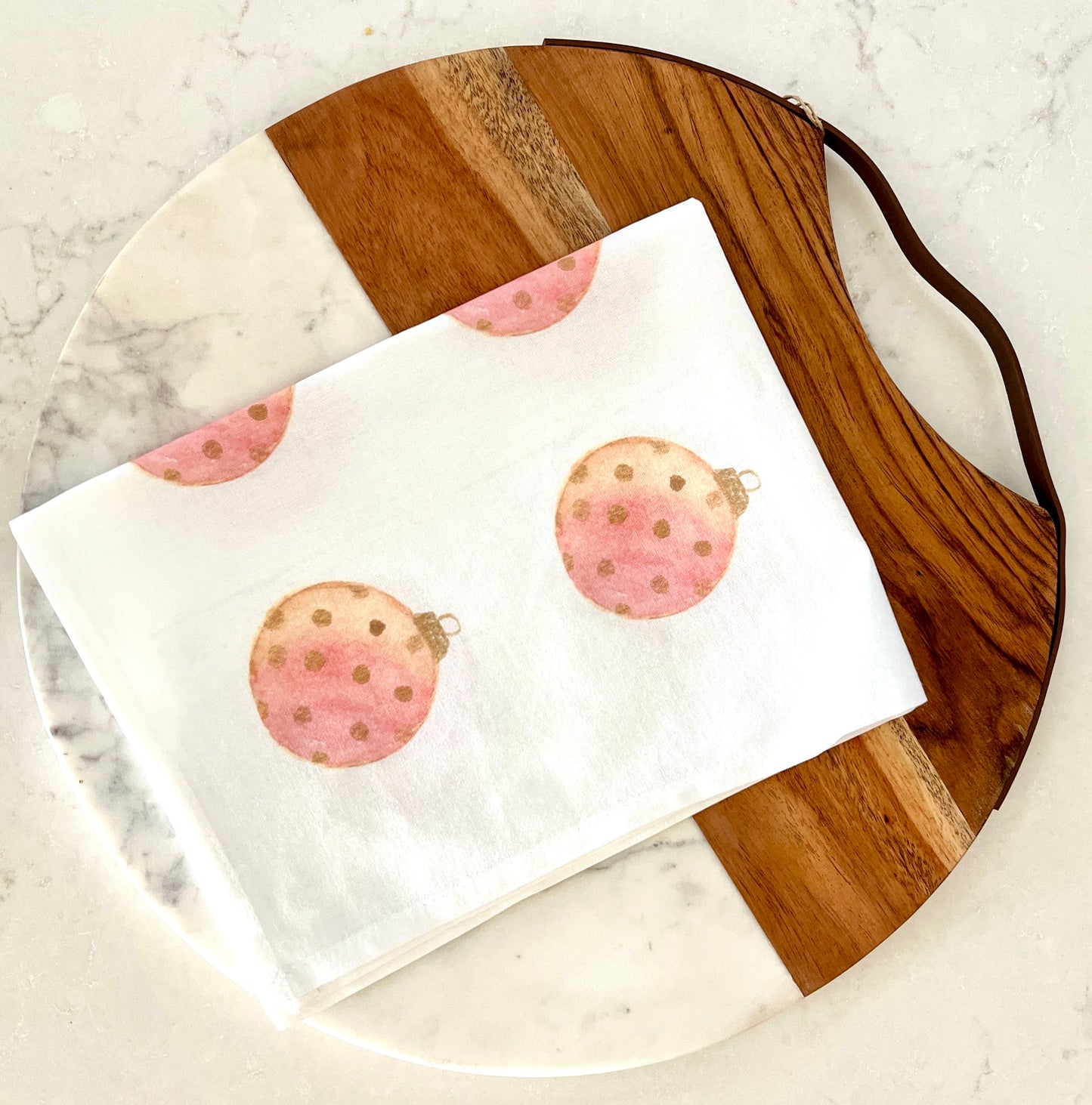 Ornament Watercolor Tea Towel