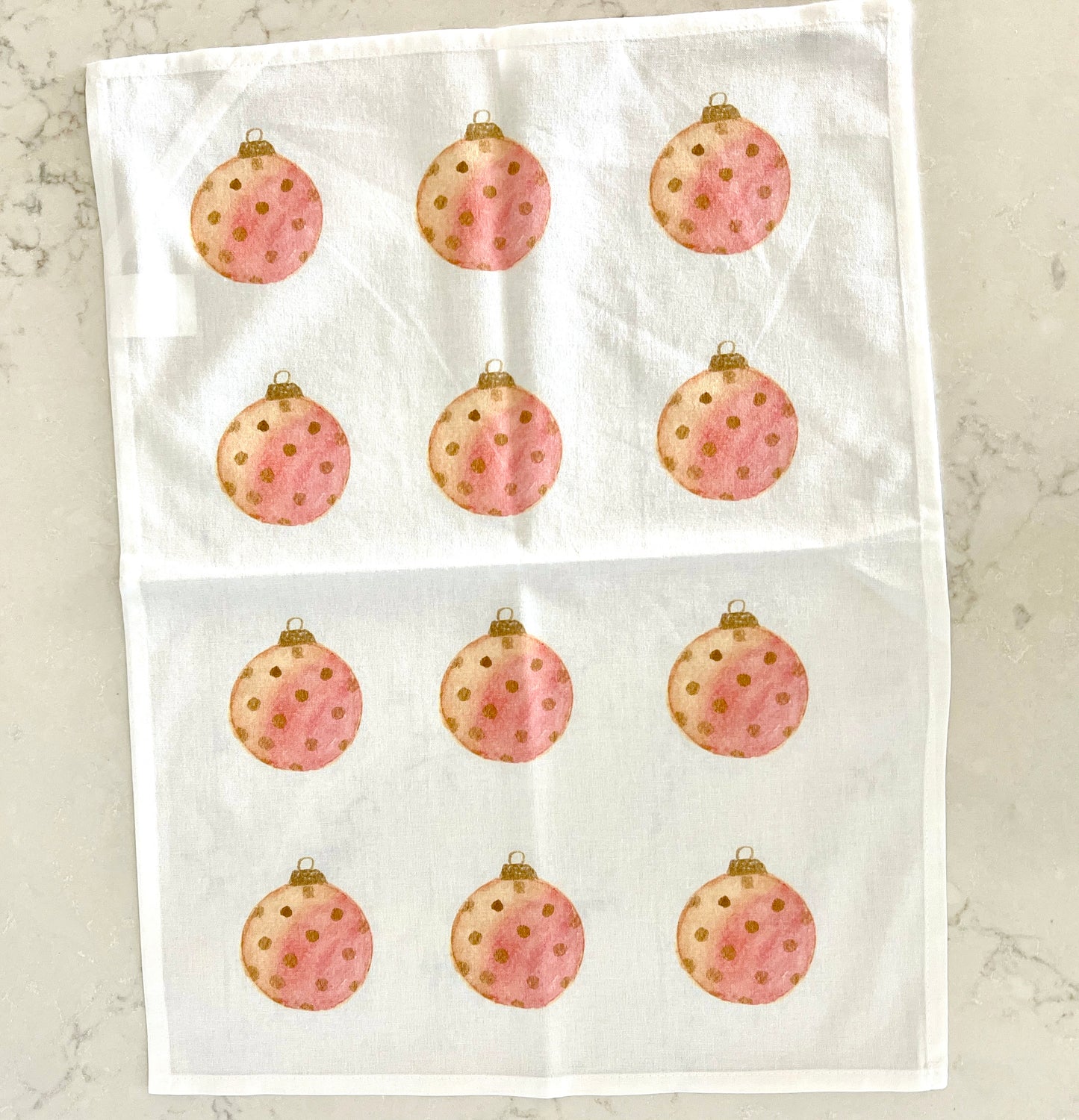 Ornament Watercolor Tea Towel