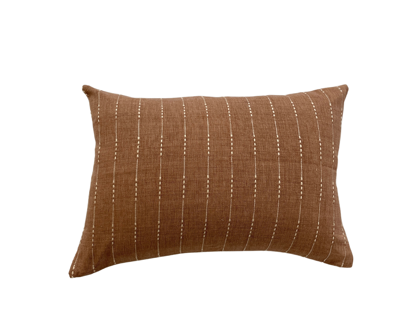 Hannah 3- Medium Brown Striped Pillow Cover